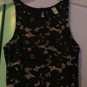 Lace black and beige dress . Worn only once !